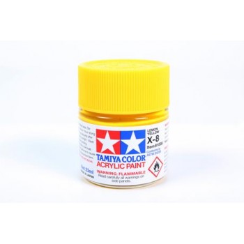 TAMIYA X-8 LEMON YELLOW- ACRYLIC PAINT (GLOSS) 23ML 81008